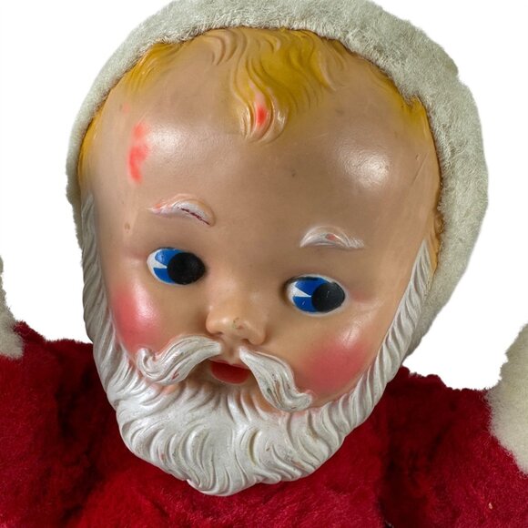 Knickerbocker Baby Santa Claus Plush Figure Christmas Holiday 16 in Vintage 1955 - Picture 2 of 7